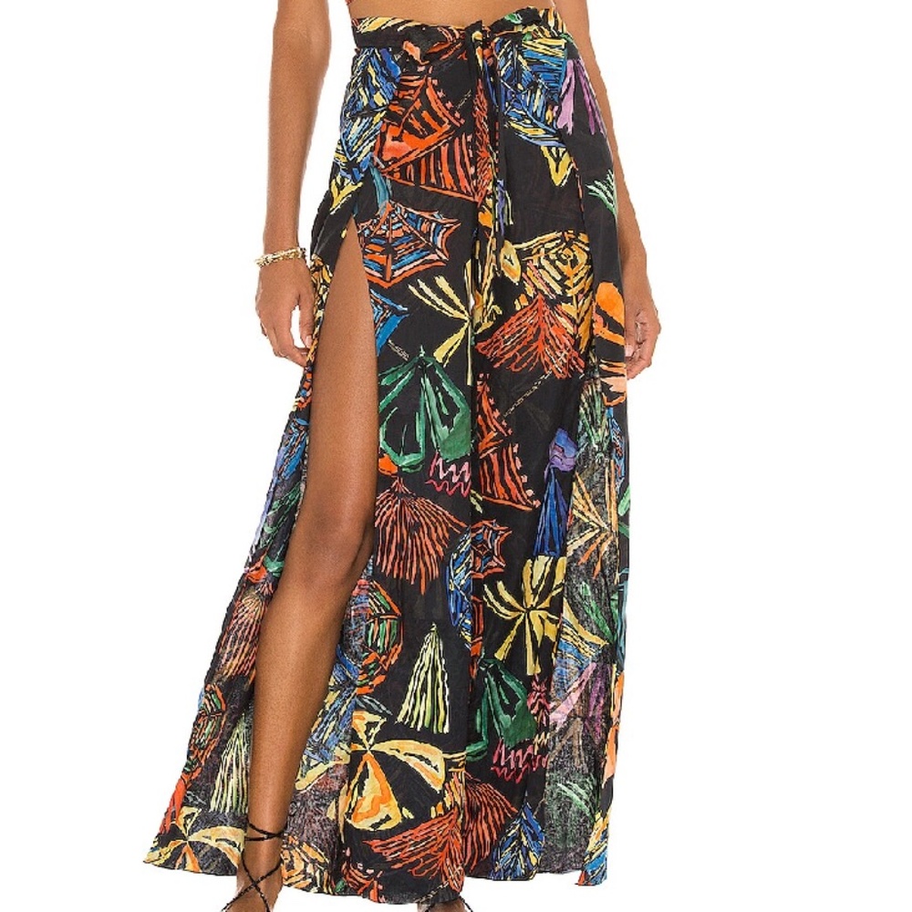 Charo Ruiz Agnes Pareo Trouser in Black Print S